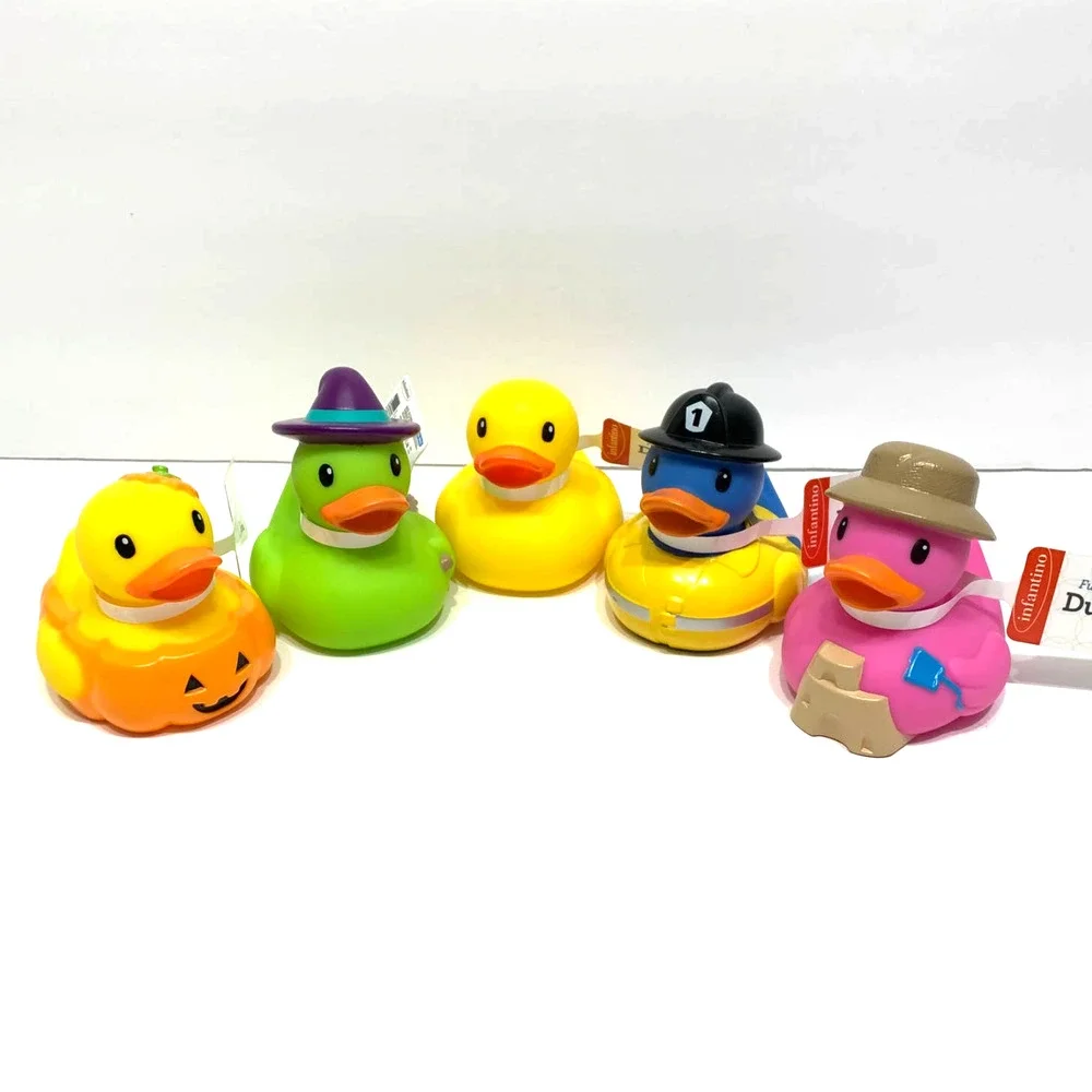 Infantino Fun Time Duck Bath Toys 5 Pack Age 0m+ Great for to Gift New with Tags